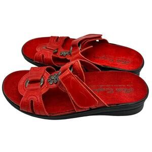 HELLE COMFORT Red Fashion Wellness Shoes Size 6.5/7